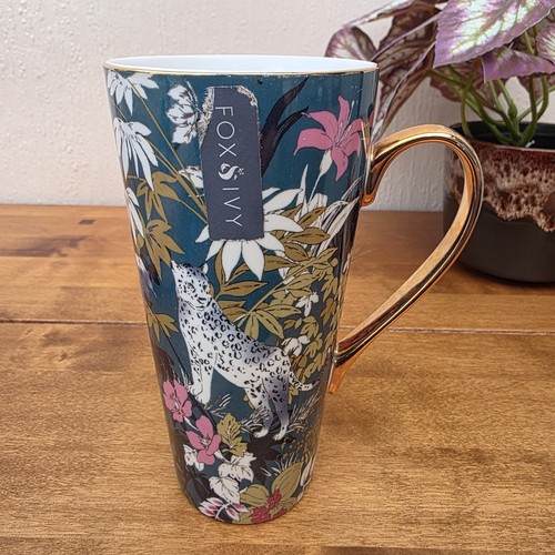 Fox and ivy tall - latte, mug