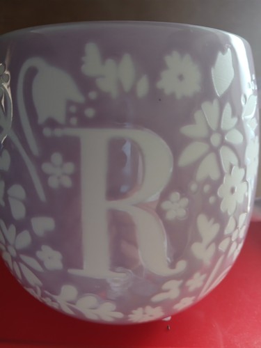 Purple flower mug red box - flower,