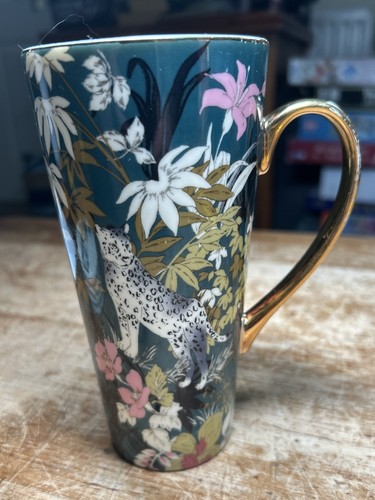 Fox ivy leopard latte mug - ivy,