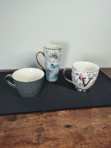 Fox and ivy mugs assorted - ivy, x3