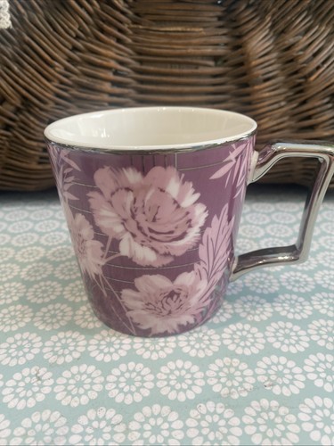 Fox and ivy mauve floral - fox, mug