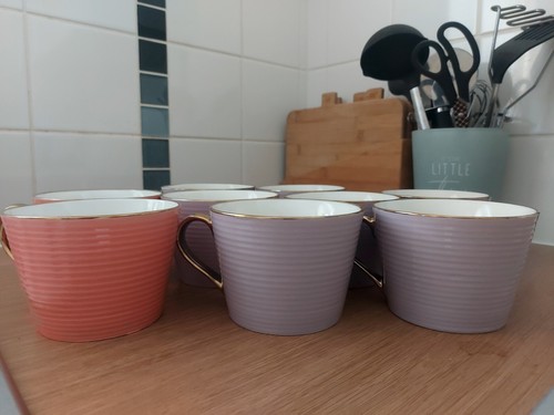 Fox ivy lilac striped mug - fox,