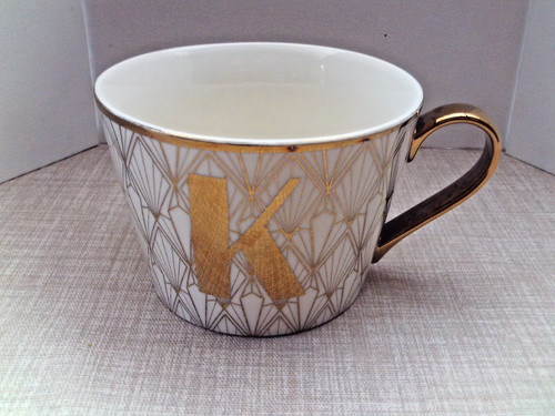 Fox ivy letter mug gold - fox, &